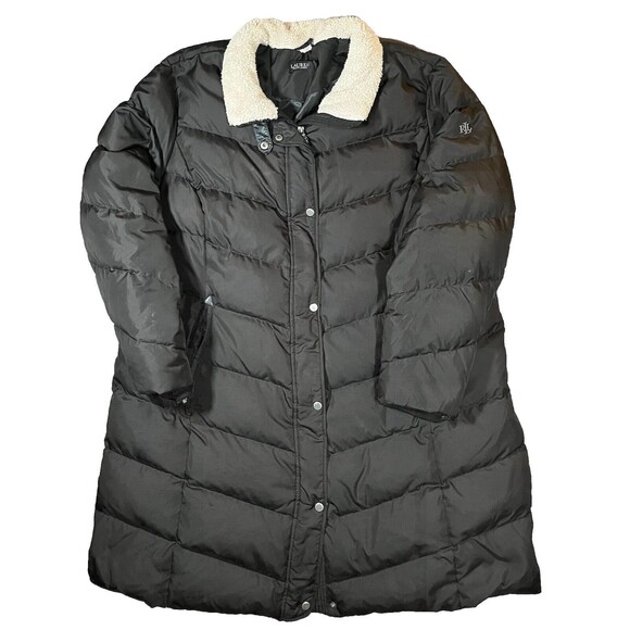 Ralph Lauren Puffer Jacket Women’s 2XL Down/Waterfowl Black Label Winter Coat - Picture 1 of 7